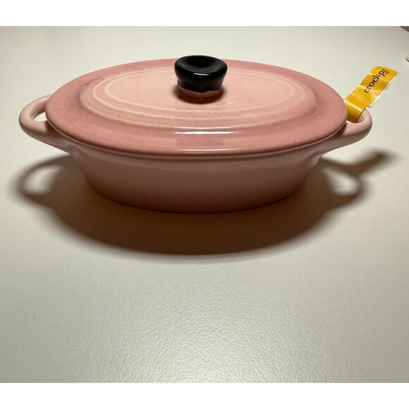 Crock Pot Wexford MINI Pink Stoneware Casserole Dish and Lid 6.7oz - Picture 1 of 6